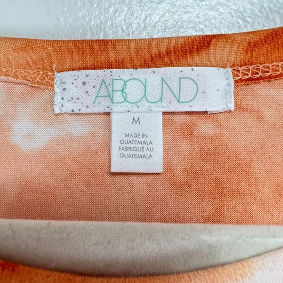 NWT Abound Orange Tie Dye Button Up Tee Shirt Size M - Picture 7 of 10